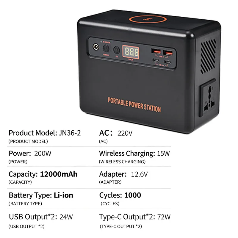 200W Portable Power Station 22 - Solar Emergency Charger ulasan dan harga
