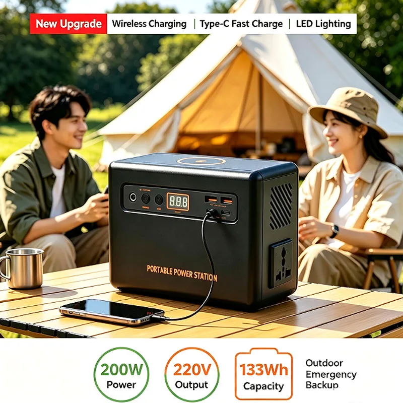 200W Portable Power Station 22 - Solar Emergency Charger ulasan dan harga