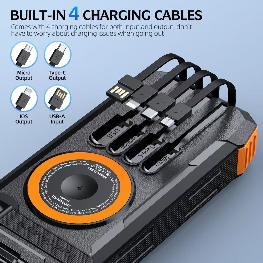 New 50000mAh Solar Power Bank  - Solar Emergency Charger ulasan dan harga