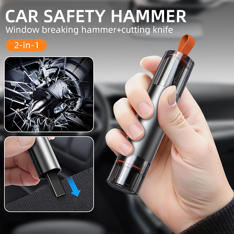 2-in-1 Car Safety Hammer Emerg - Rescue Rope Throw ulasan dan harga