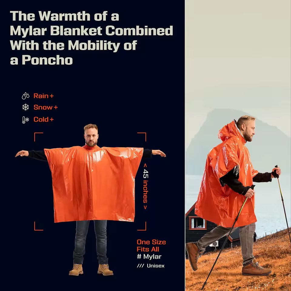 Emergency Survival Rain Hot Po - Emergency Poncho Rain ulasan dan harga