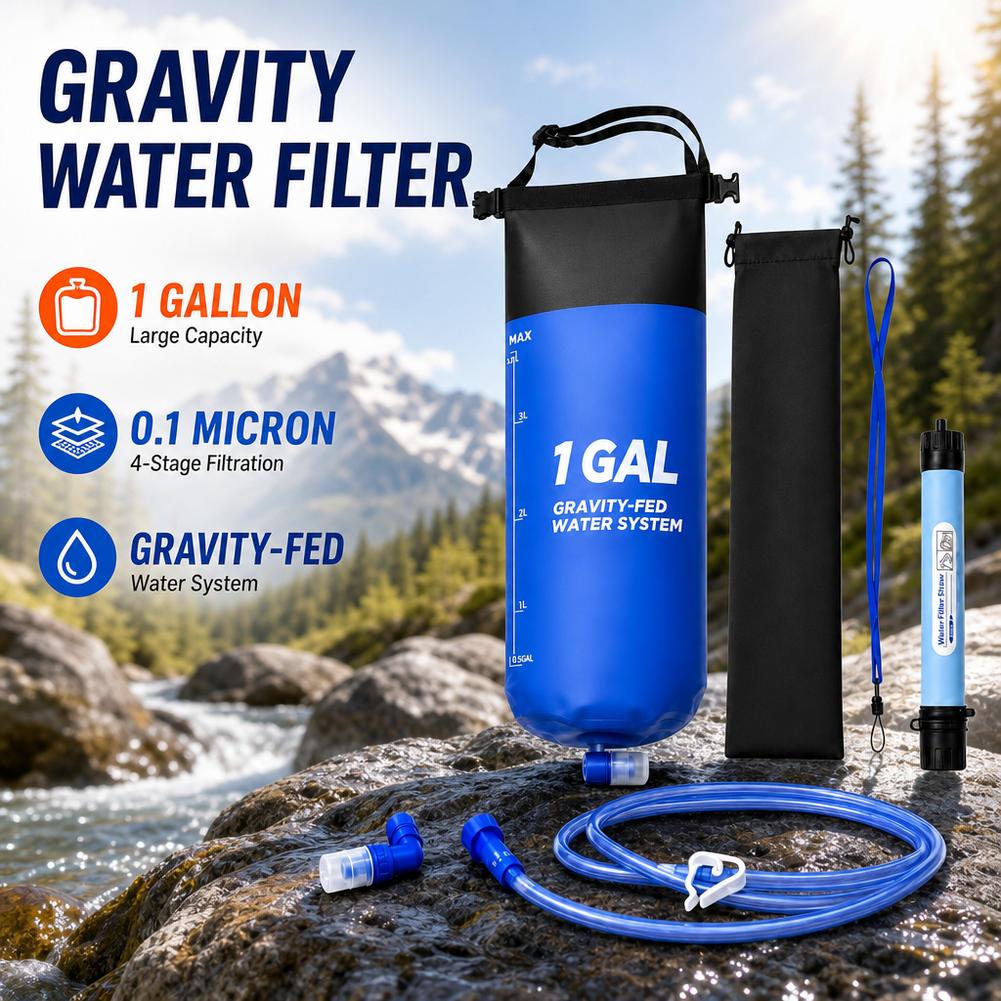 1 Gal Gravity Water Filter Bag - Bivy Bag Emergency ulasan dan harga